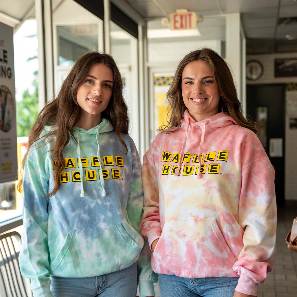 Waffle House Adult Tie Dye Hoodie - Image 3