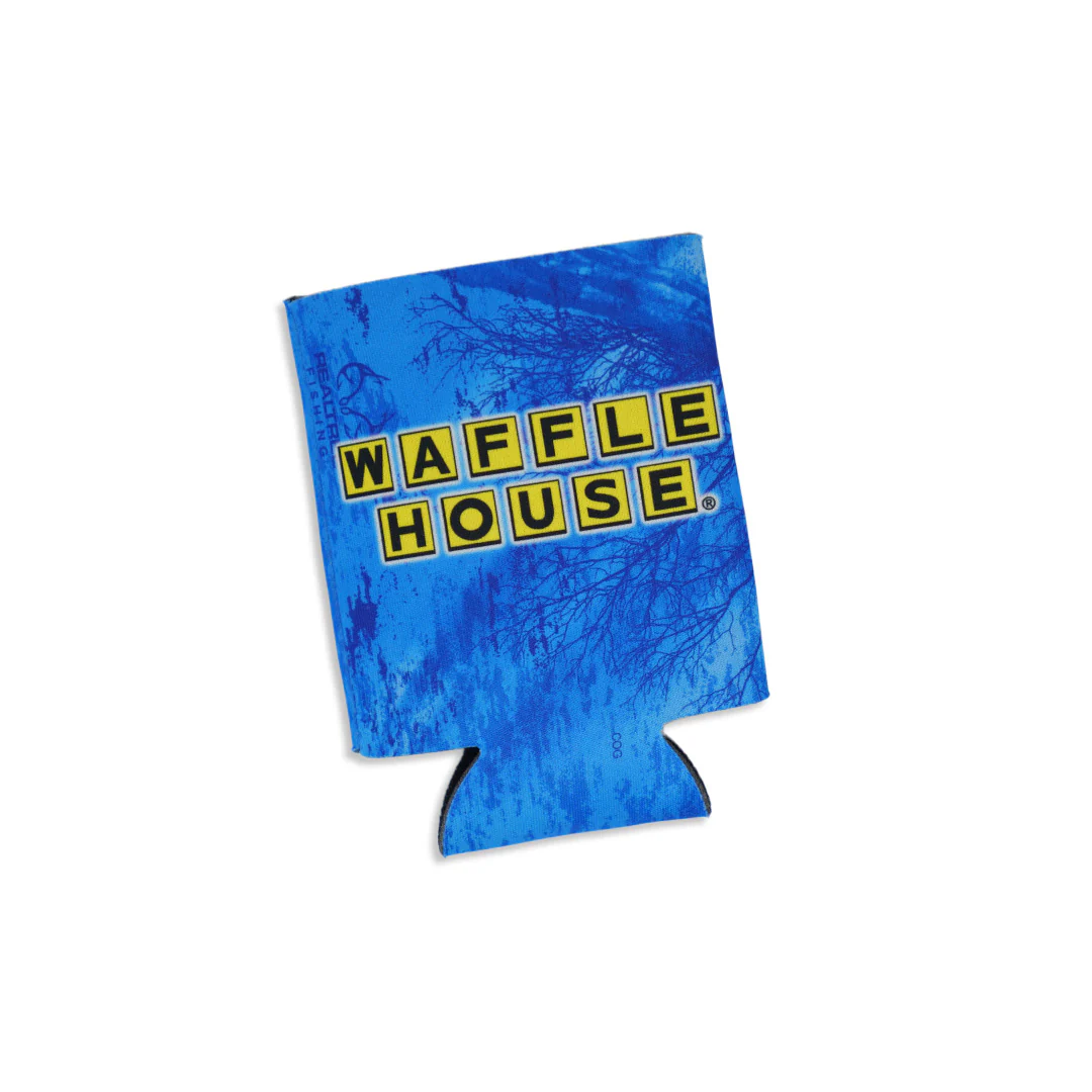 Waffle House Realtree Ocean Blue Can Cooler