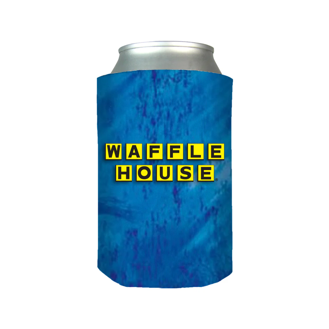 Waffle House Realtree Ocean Blue Can Cooler - Image 2