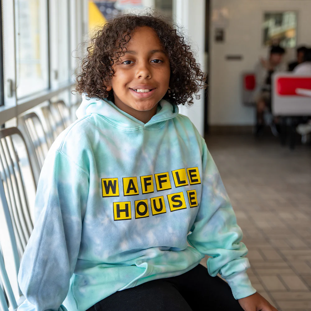 Waffle House Youth Tie-Dye Hoodie - Image 4